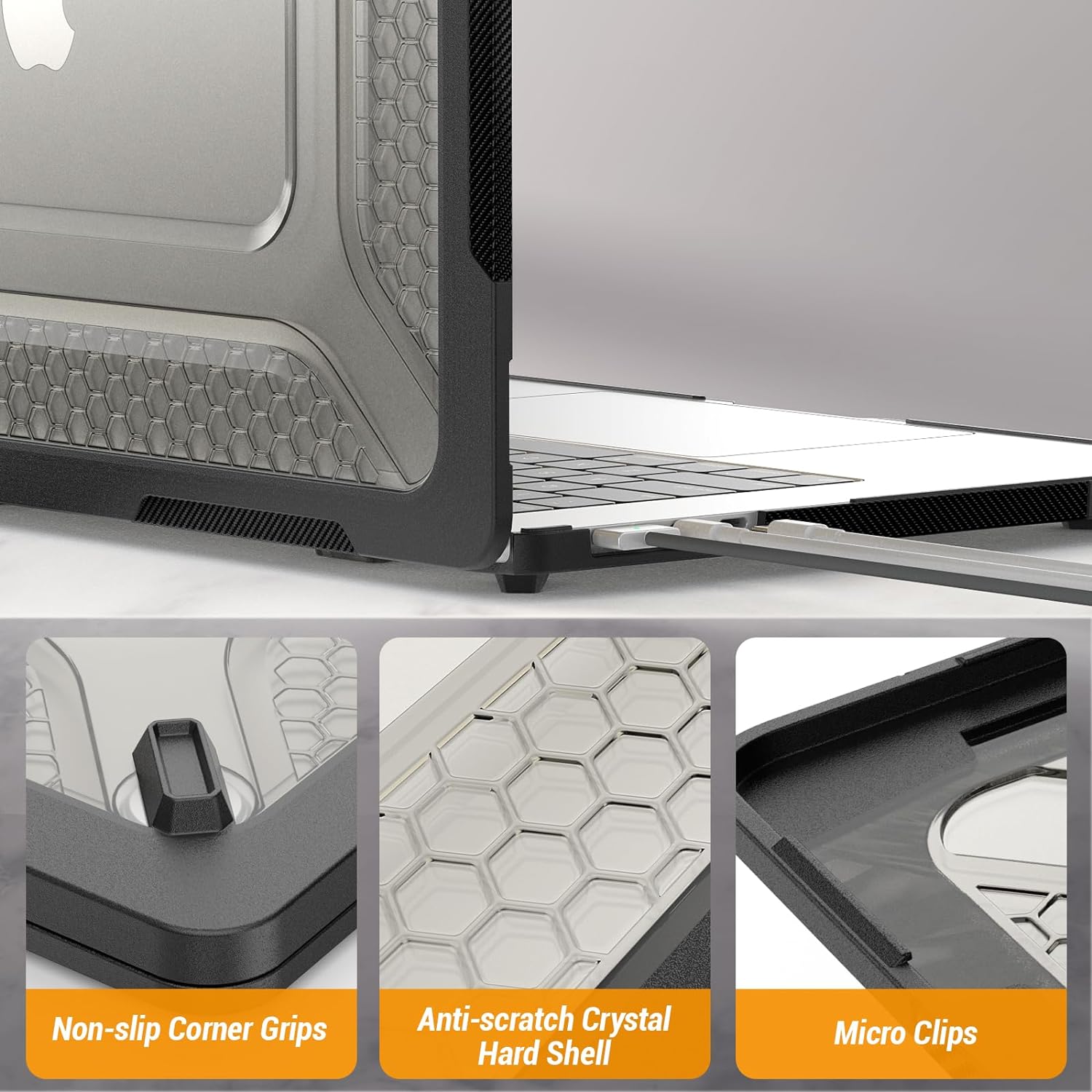 Hard Shell Smart Cover Case with Foldable Kickstand for Apple MacBook Air 13.6 Hard Shell Smart Cover Case with Foldable Kickstand for Apple MacBook Air 13.6